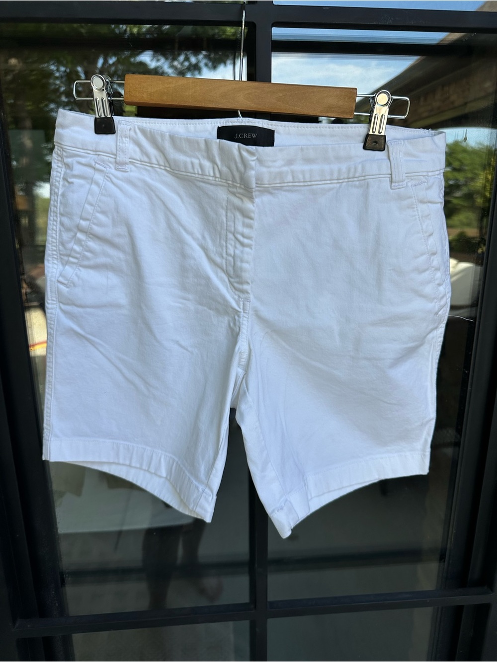 J. Crew White Cotton Trousers